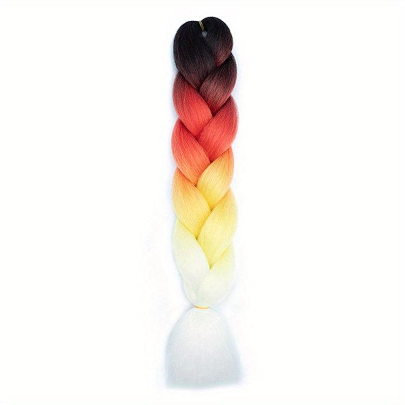 60 96 Cm Multicolor Jumbo Braiding Extension Synthetic Fiber Long Twist Braids