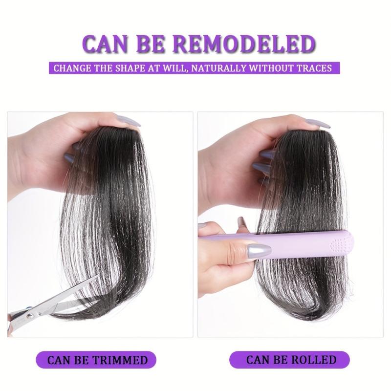 Synthetic Clip In Hair Bangs Extensions Natural Look