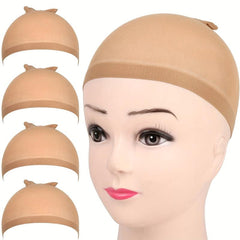 4pcs Professional Wig Cap Elastic Breathable Invisible Wig Caps