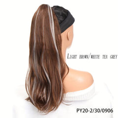 Synthetic Wavy Ponytail Extension Claw Clip Heat Resistant Soft Natural Fluffy