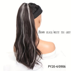 Synthetic Wavy Ponytail Extension Claw Clip Heat Resistant Soft Natural Fluffy