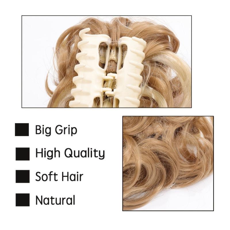 High Temp Synthetic Curler Wig w/ Hairbands & Ties for Women