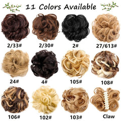 High Temp Synthetic Curler Wig w/ Hairbands & Ties for Women