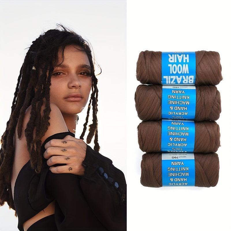 70G Wool Hair Yarn for Braids African Faux Locs Twisting Knitting Hair Yarn