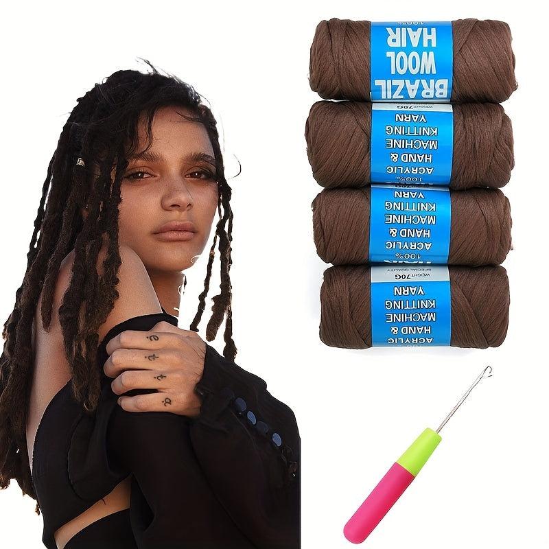 70G Wool Hair Yarn for Braids African Faux Locs Twisting Knitting Hair Yarn