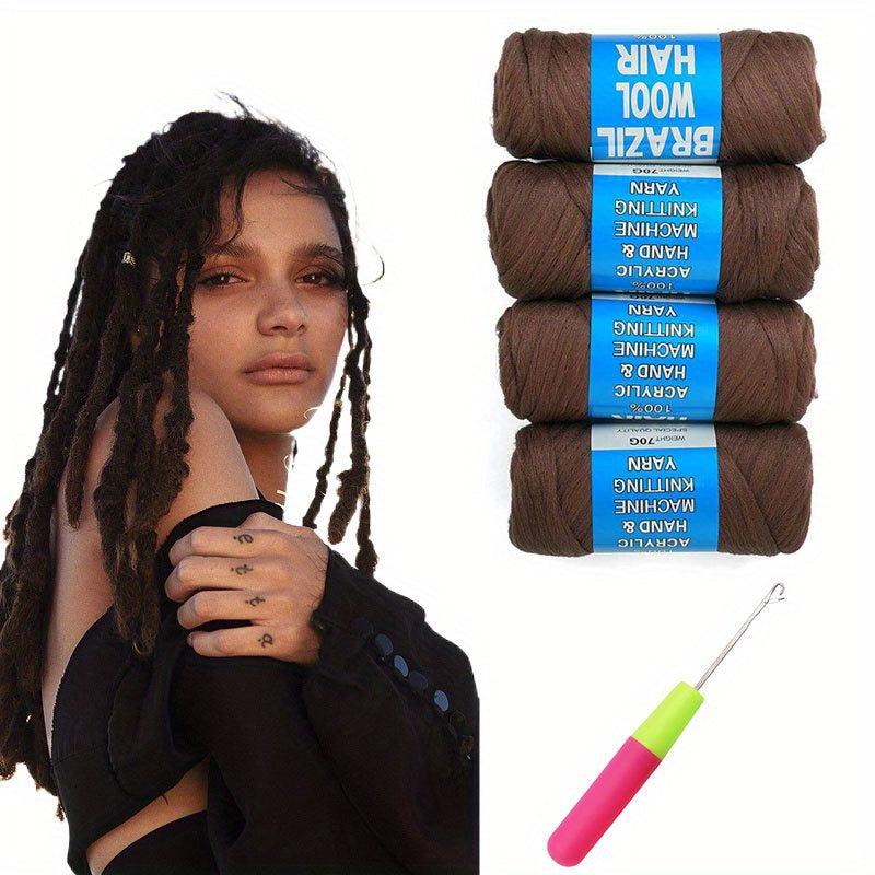 70G Wool Hair Yarn for Braids African Faux Locs Twisting Knitting Hair Yarn