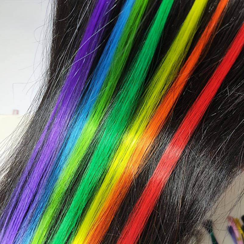 20 Strands 10 Colors I Tip Stick Hair Extensions 40-64 cm Synthetic Straight