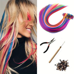 20 Strands 10 Colors I Tip Stick Hair Extensions 40-64 cm Synthetic Straight
