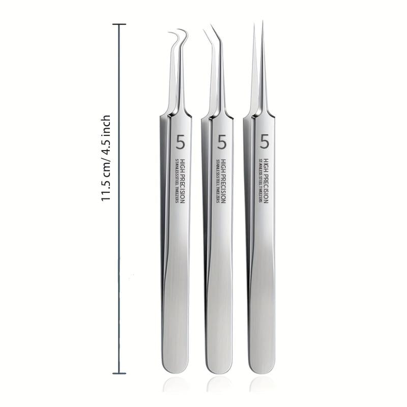 Professional Blackhead Remover Tweezers Precision Pimple Popper Tool Kit