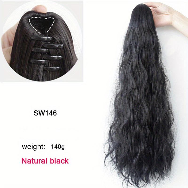 Water Wave Ponytail Extensions Clip In Long Ponytail Hairpieces For Women Girls
