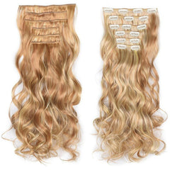 8CM Curly Hair Extension 16 Clips Synthetic Hairpiece Women Clip In Extensions