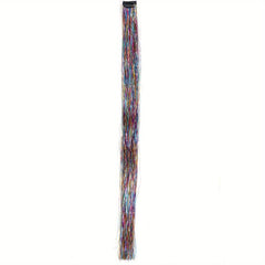 Colorful Glittering Hair Extensions - Laser Straight Tinsel for Halloween