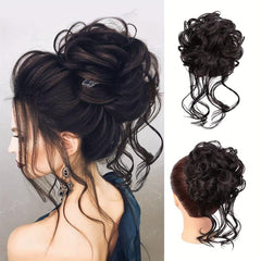 Curly Donut Chignon Updo Hairpiece for Women Girls