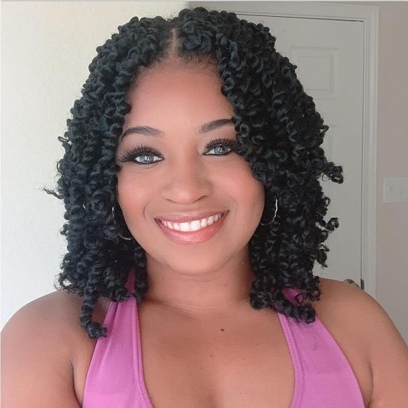 8 Pack 25 4 Cm Synthetic Pre-twisted Passion Twist Crochet Hair Extensions