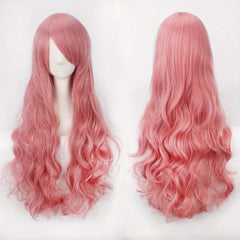 Synthetic Long Hair Wavy Wig With Bangs Cosplay Wigs Women Purple