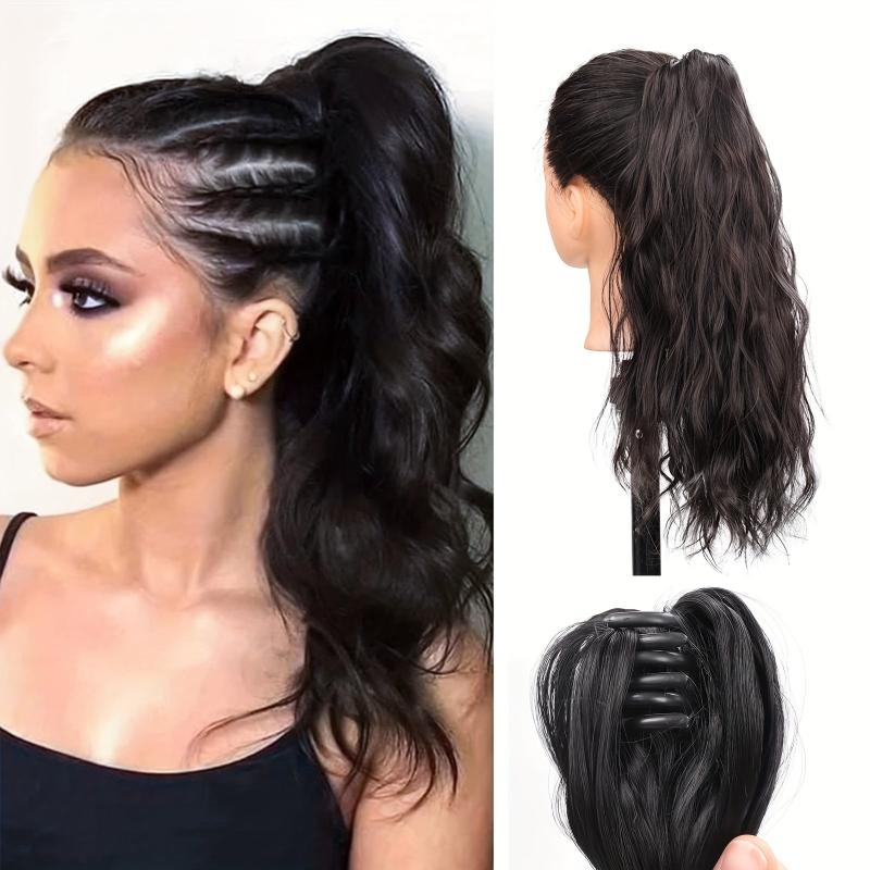 Long Wavy Claw Clip Ponytail Extensions for Women