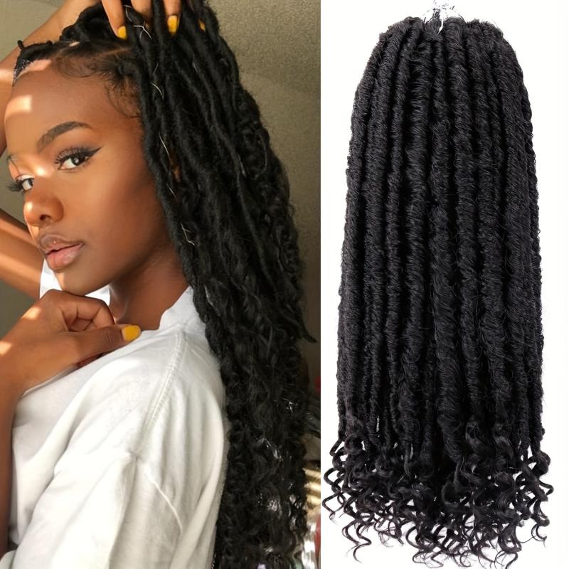 Goddess Dreadlock Curly Crochet Hair Straight Faux Locs