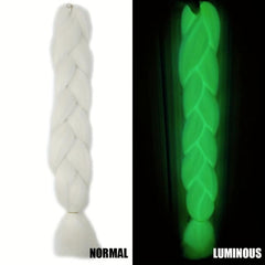 Neon Glowing Hair Florescent Light Braiding Hair Synthetic Jumbo Braids Sh...