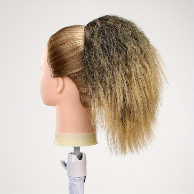 Ombre Kinky Curly Wave Ponytail Extension 30 48 Cm Short Corn Wave Drawstring