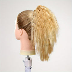 Ombre Kinky Curly Wave Ponytail Extension 30 48 Cm Short Corn Wave Drawstring