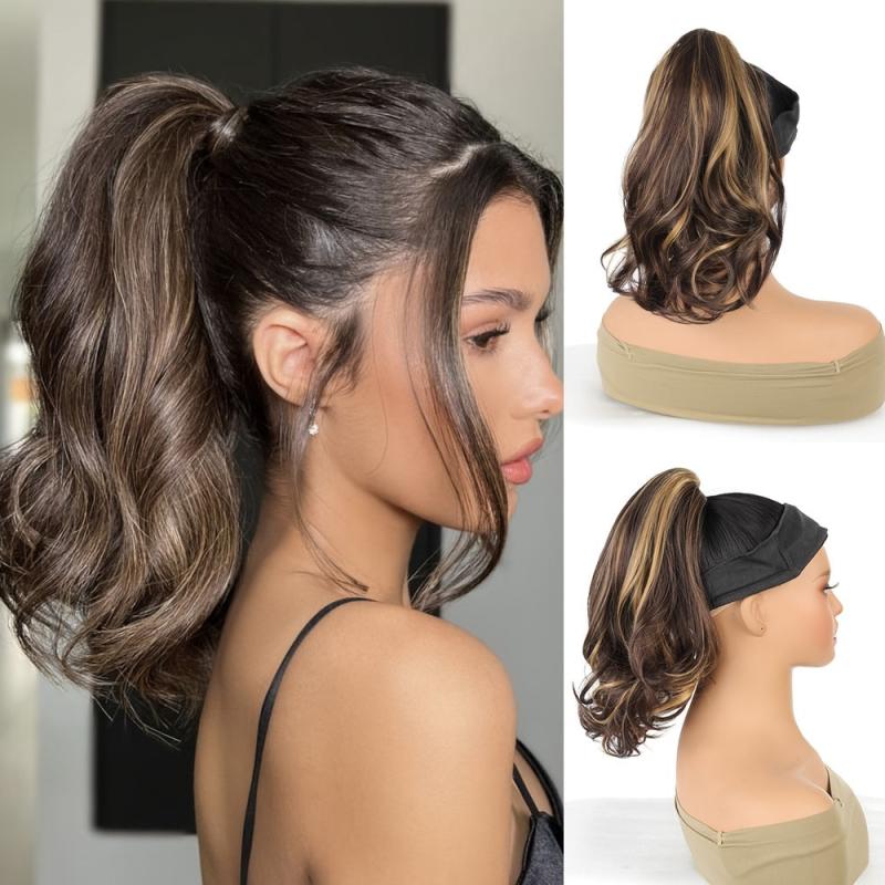 Claw Ponytail Medium Long Curly Wavy Ponytail Extensions