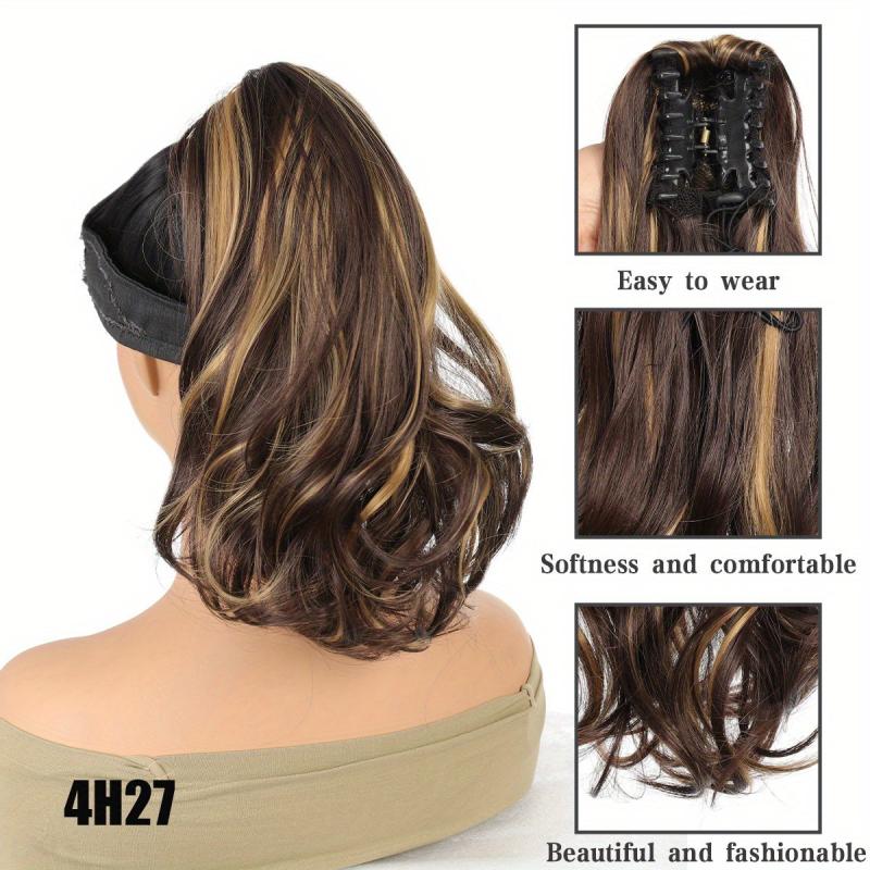 Claw Ponytail Medium Long Curly Wavy Ponytail Extensions