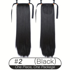 Straight Pony Tail Hair Wig Bundle False Hair Clip Hairpiece for Women