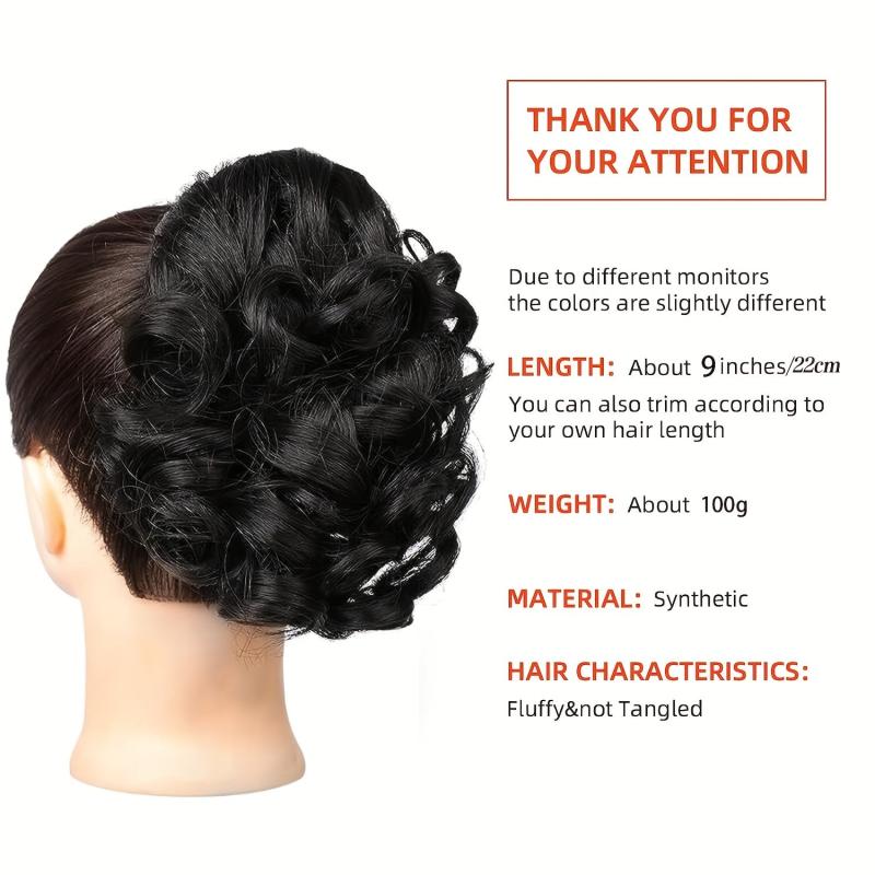 Short Ponytail Extension Loose Curly Wavy Claw Clip Hair Extensions