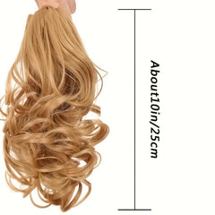 Curly Wavy Ponytail Extensions Synthetic Clip In Hair Natural Look