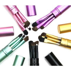 5PCS Mini Eye Makeup Brushes Set Travel Portable Cosmetic Brush Kit