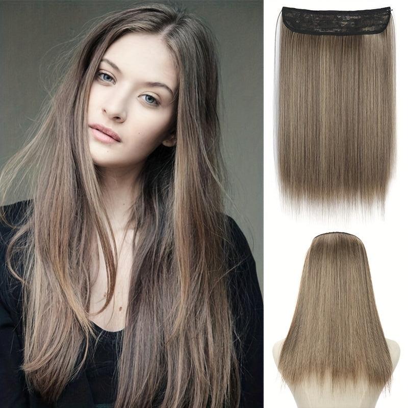 Long Straight Hair Extensions Invisible Wire Adjustable Size