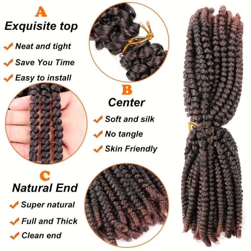 20 32 Cm Spring Twist Hair Fluffy Bomb Twist Crochet Braiding Hair Extensions