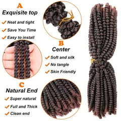 20 32 Cm Spring Twist Hair Fluffy Bomb Twist Crochet Braiding Hair Extensions
