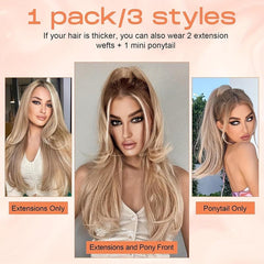 Natural Wavy Ponytail Extension 35-56 cm Synthetic Hairpiece