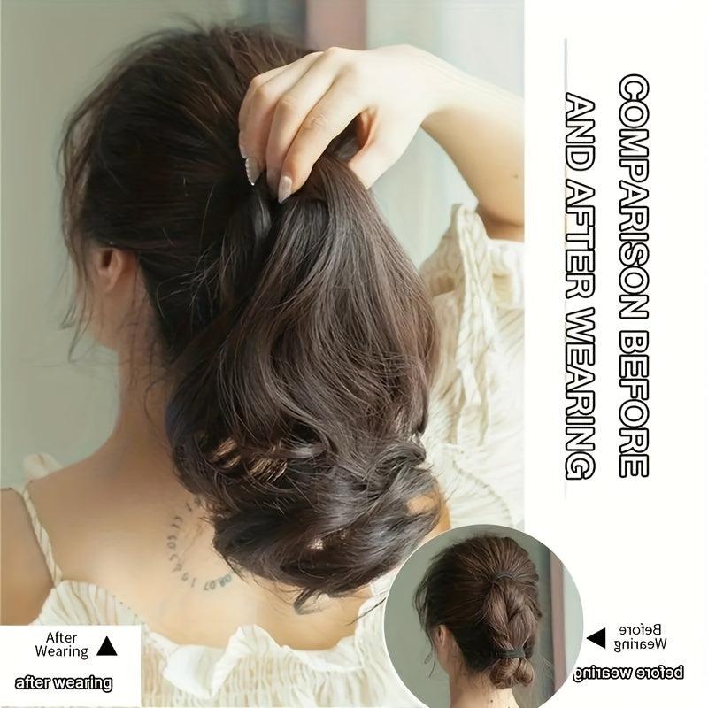 Curly Wavy Ponytail Extensions Natural Looking Daily Use