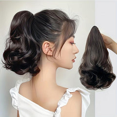Curly Wavy Ponytail Extensions Natural Looking Daily Use
