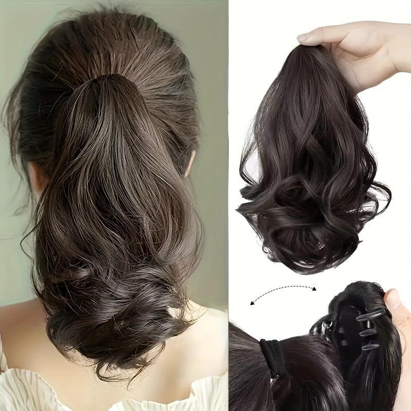 Curly Wavy Ponytail Extensions Natural Looking Daily Use