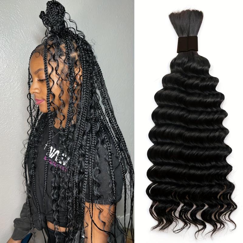 Brazilian Virgin Human Hair Bulk For Micro Braids Wet And Wavy