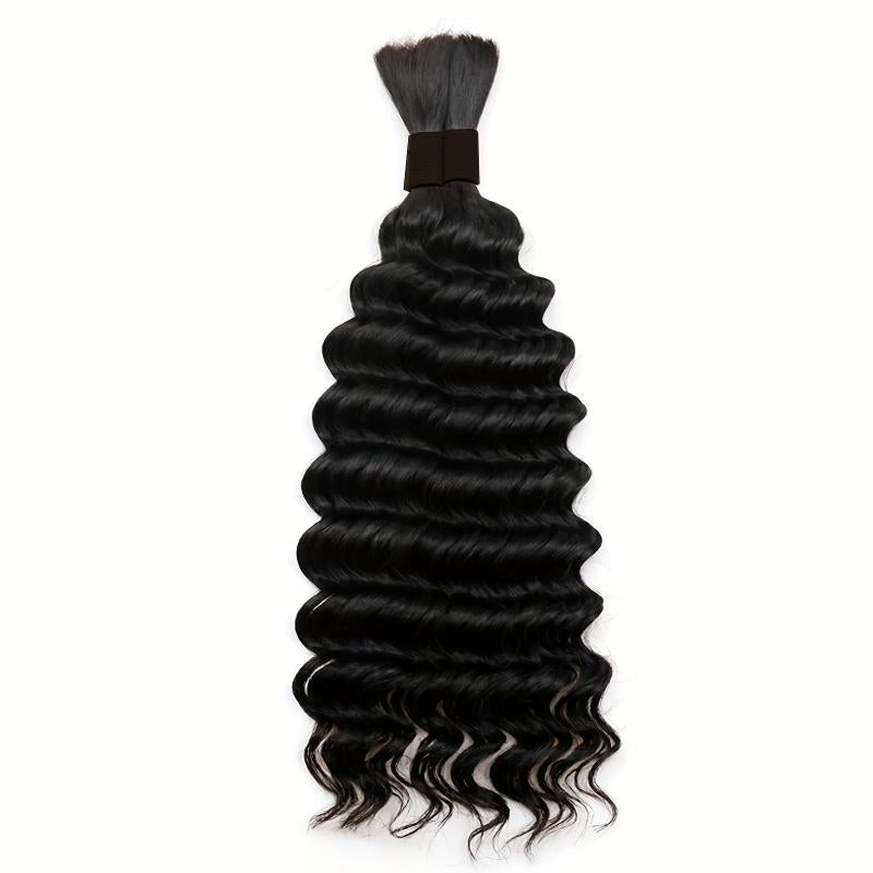 Brazilian Virgin Human Hair Bulk For Micro Braids Wet And Wavy