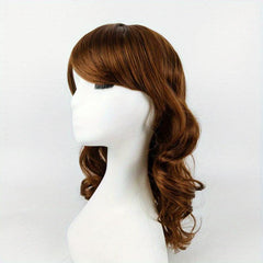 Medium Long Curly Bob Cut Wig With Bangs Synthetic Wig Beginners Friendly