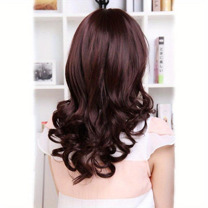 Medium Long Curly Bob Cut Wig With Bangs Synthetic Wig Beginners Friendly