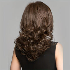 Medium Long Curly Bob Cut Wig With Bangs Synthetic Wig Beginners Friendly