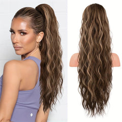 50 8 Cm Drawstring Ponytail Hair Extensions For Women Long Curly Wavy Ponytail