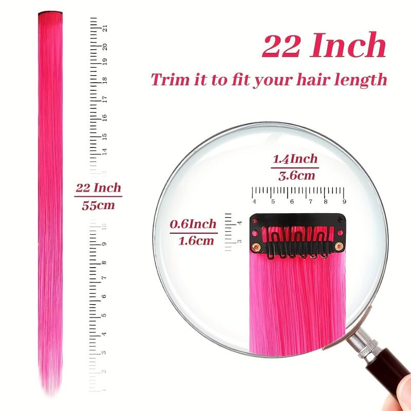 12 Pcs Y2K Hair Extension Clip In Hair Extensions 55 88 Cm