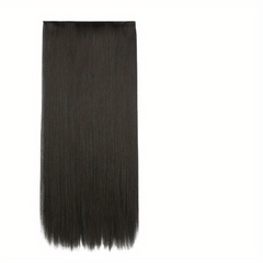66 cm Long Straight Hair Extensions 5 Clips Synthetic Fiber Hair Pieces