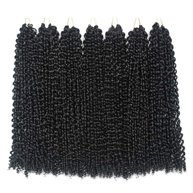 18 Inch Water Wave Synthetic Braids for Passion Twist Crochet Braiding Hair 1B