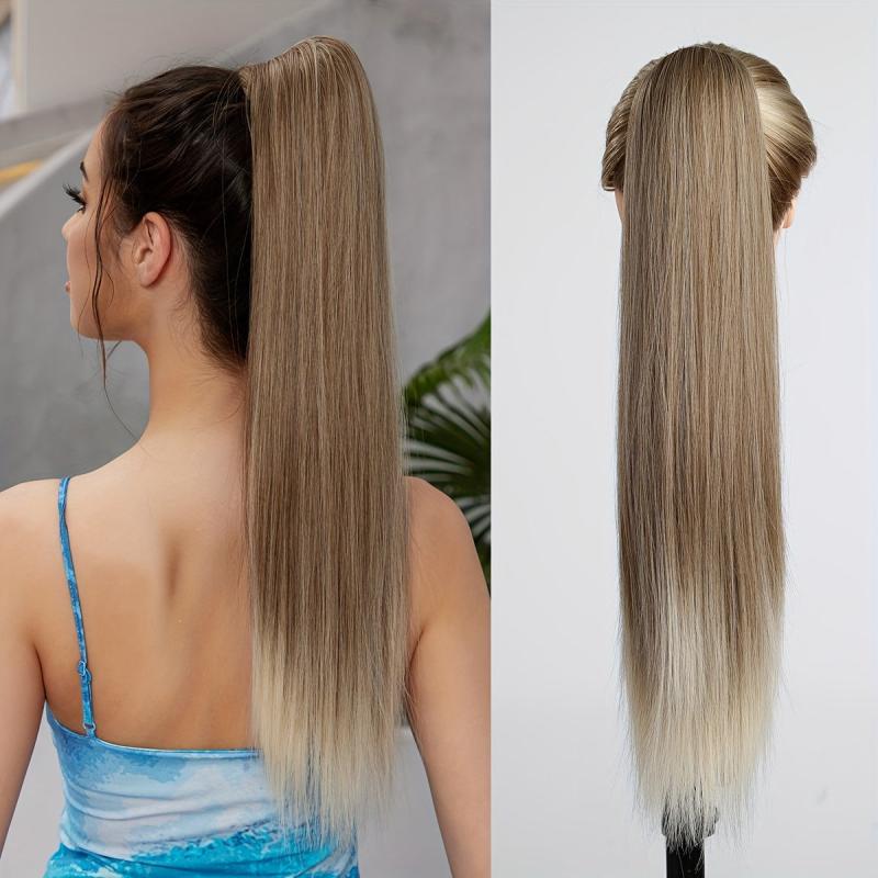 Long Straight Drawstring Ponytail Extensions