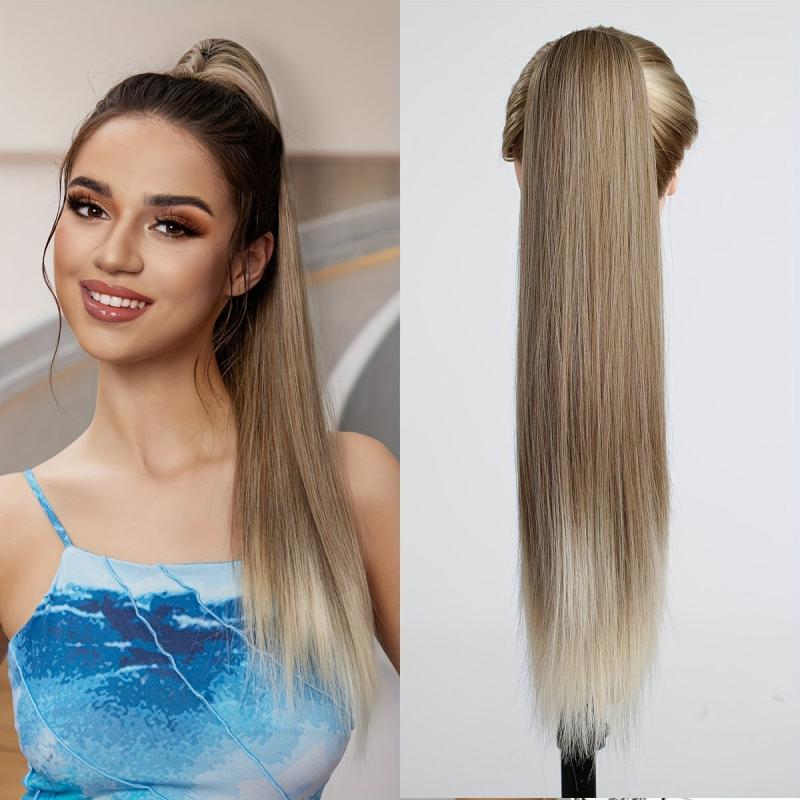 Long Straight Drawstring Ponytail Extensions