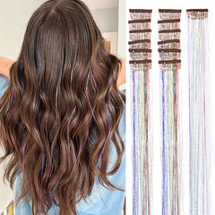 12pcs Heat Resistant Hair Tinsel Kit - Galaxy Fairy Hair Extension