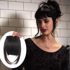 Everyday Wear Wig Front Clip Fringes Sideburns Flat Bangs